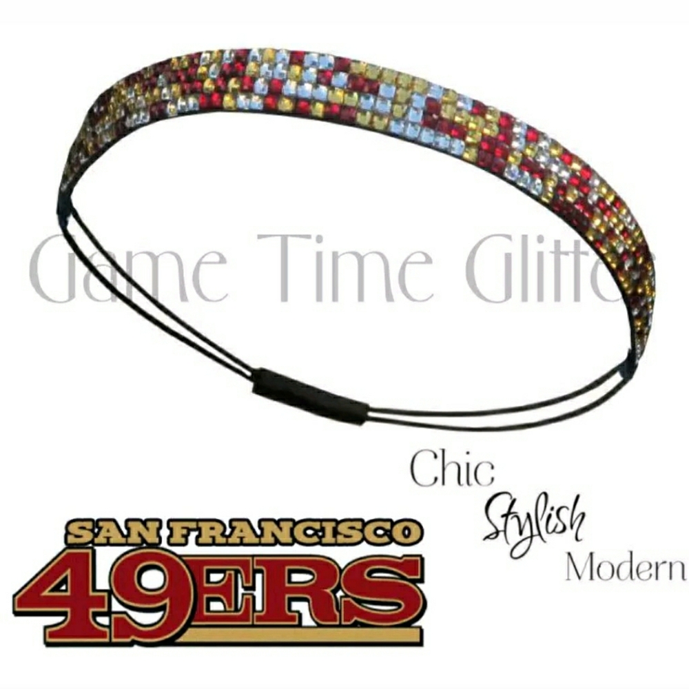 BLING Headband in San Francisco 49ers Team Colors